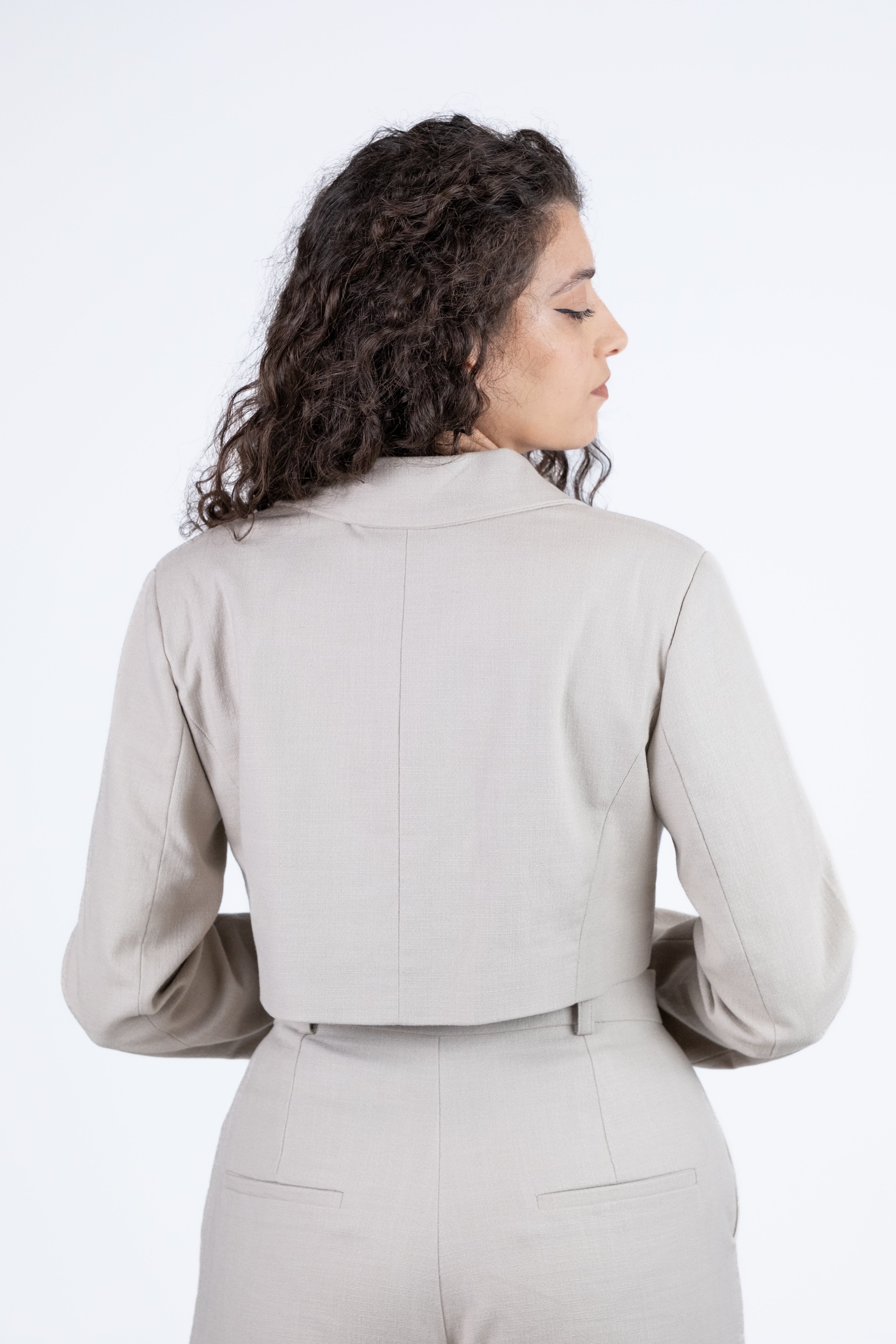 Blazer Curto em Linho